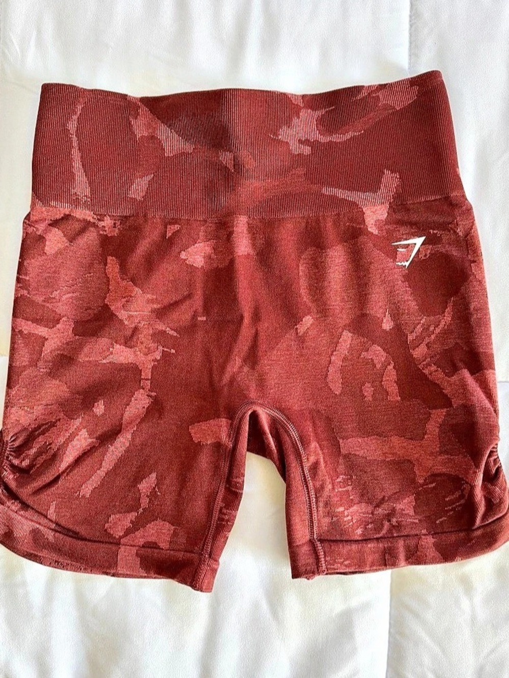 Gymshark Adapt Camo Seamless Shorts Bike Shorts Burgundy
